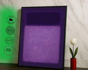 Mark Rothko Inspired Purple Abstract Canvas Painting, Modern Art