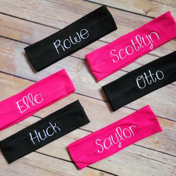 Monogram Headband Etsy