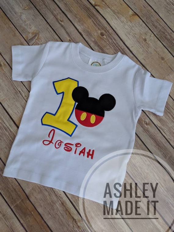 mickey mouse 1st birthday t shirt