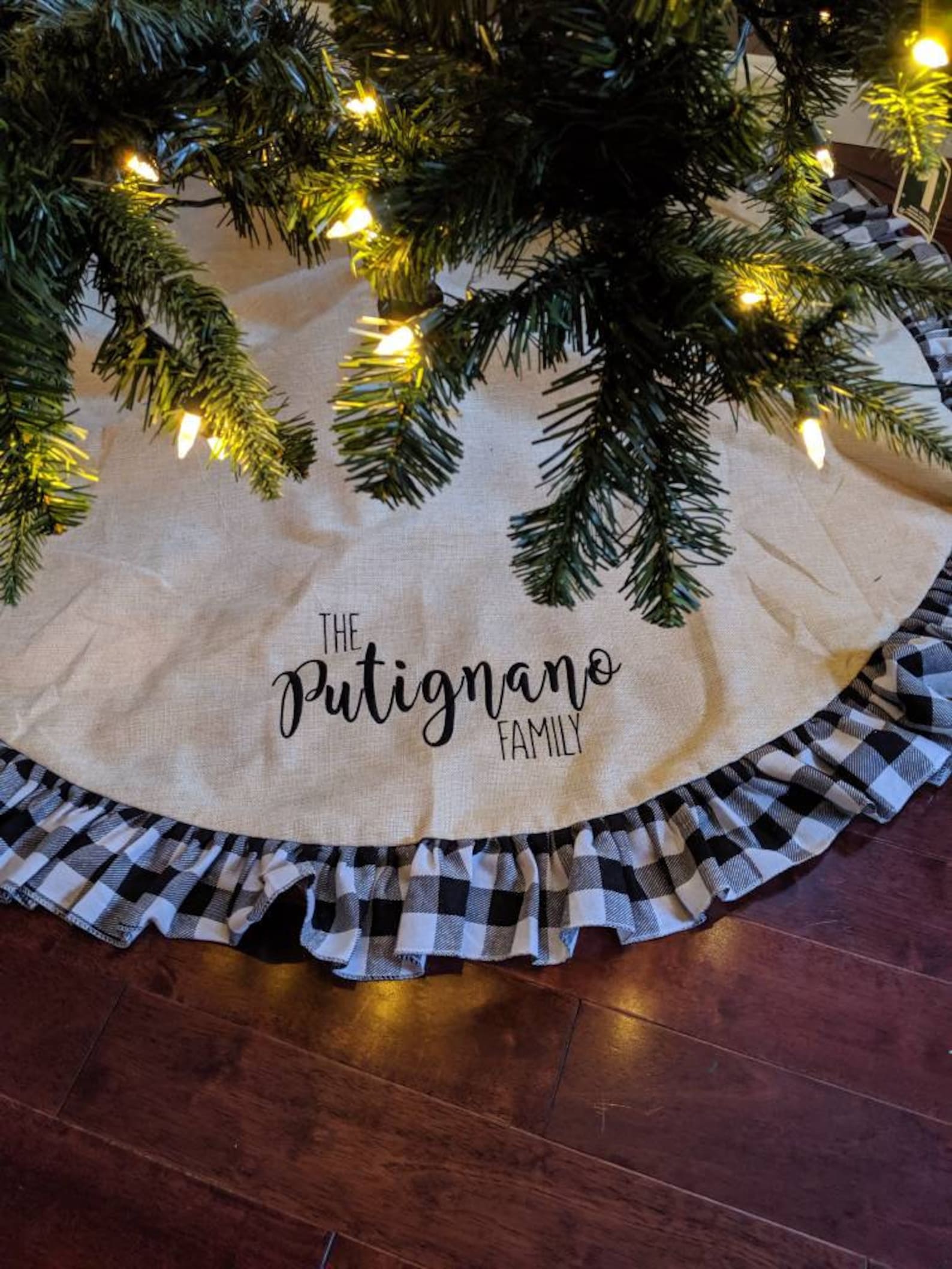 Buffalo Plaid Tree Skirt Christmas Tree Skirt Personalized Etsy