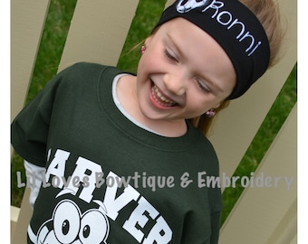 Soccer headband, girls sports headband, team gifts, team headband, stretchy, embroidered, personalized, monogram