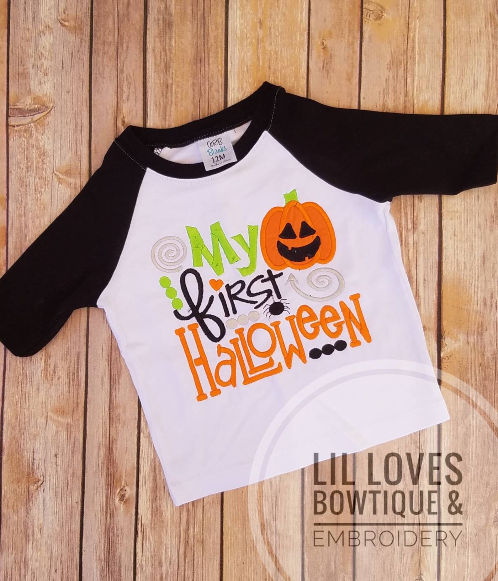 My first Halloween Shirt embroidered 1st Halloween baby Etsy
