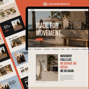 Cafe Squarespace Template | Coastal Restaurant & Coffee Shop Website | Editorial Branding | Matcha Template | Run Club | Membership Booking