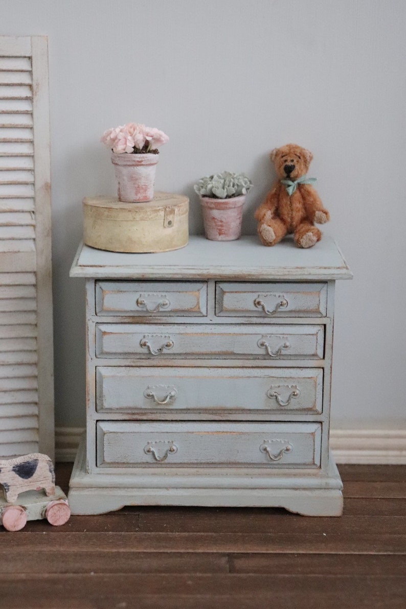 1 12 Dresser Country Farmhouse Dollhouse Shabby Etsy