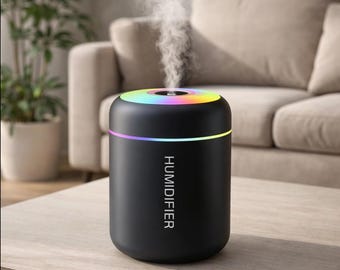 180ML Mini USB Luftfuktare och Aromdiffusor med LED-ljus för Bil, Hem och Sovrum