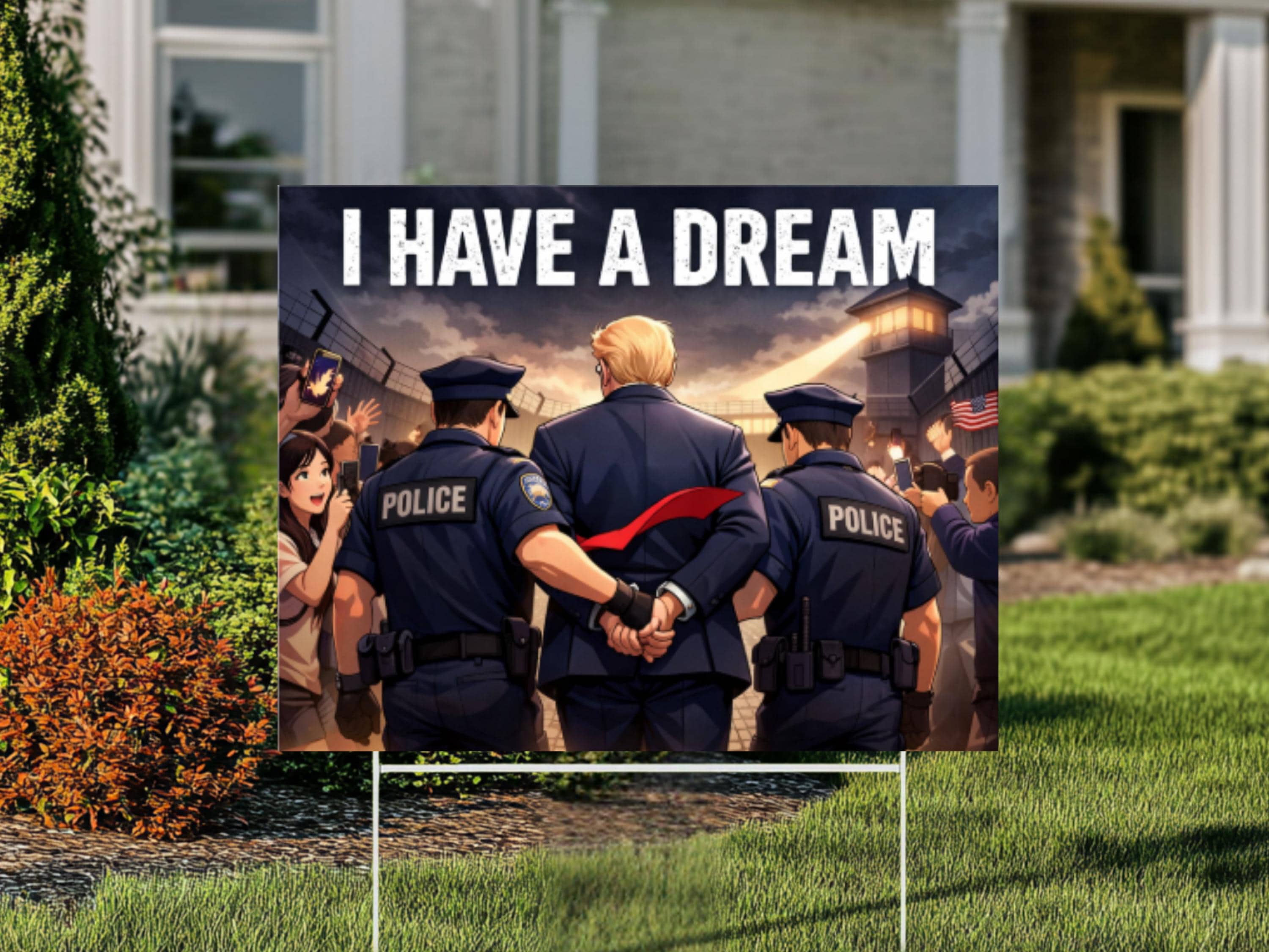 Anime Style Political Yard Sign – Satirical Protest Art, 24x18” - Etsy
