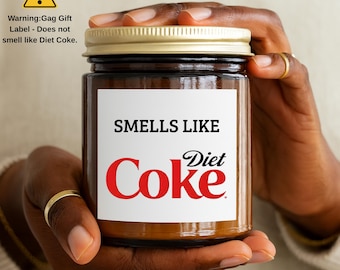 Soy Candle Amber Jar – Pop Culture Diet Coke Scented Home Fragrance (4oz/9oz)