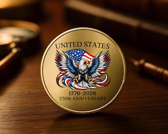 250th Anniversary USA Commemorative Coin 1776–2026, Semiquincentennial Eagle Coin, Gold Silver Bronze Freedom Coin
