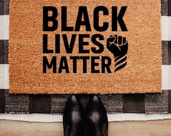 Black Lives Matter Coir Doormat, Equality Welcome Mat