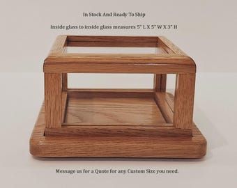 Display case 5" x 5" x 3" tall #PP24024