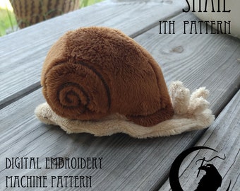 ITH In The Hoop Snail Plush Pattern - Snail Embroidery Machine Pattern