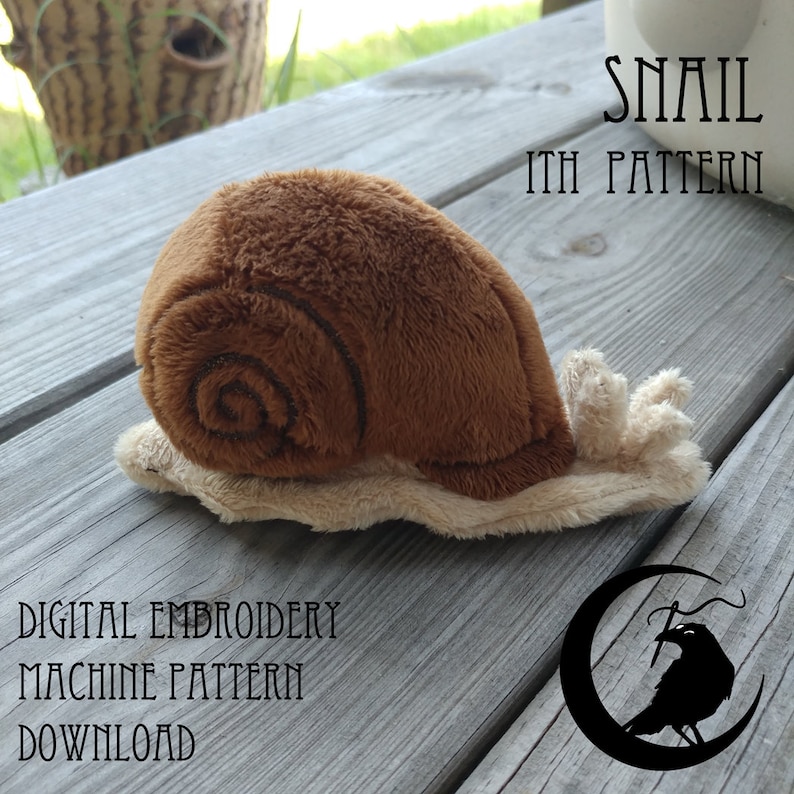 ITH in the Hoop Snail Plush Pattern Snail Embroidery Machine Etsy