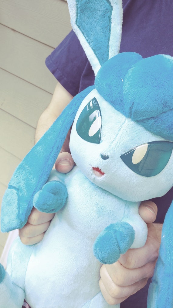 Pokemon Glaceon Handmade Plush MADE TO ORDER Etsy UK