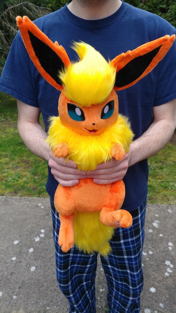 Pokemon Flareon Handmade Plush MADE TO ORDER Etsy