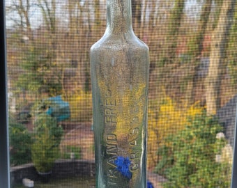 Antique Mold Blown Bertrand Freres Grasse France Olive Oil Bottle Circa 1890's
