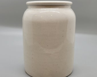 Antique White Pottery Marmalade Jar No Printed Name from Around 1900