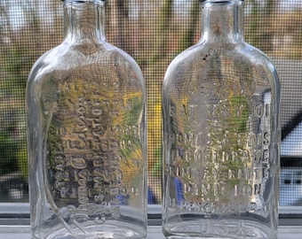 Lot of Two Thomas A. Edison Embossed Battery Oil Bottles