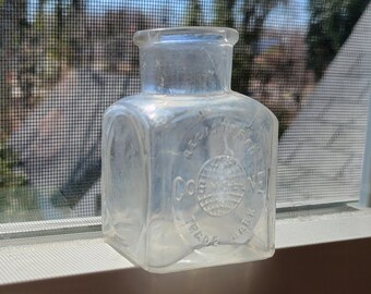 Antique Bottle Embossed Cosmoline Mold Blown Circa 1900