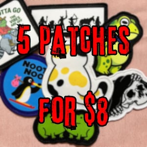 5 Patches for 8 Dollars | Sublimation 3-6 " Iron On Patches | Funny Meme Smoking Rabbit Patch, Travel Morale Punk Patch,Bulk Wholesale Patch