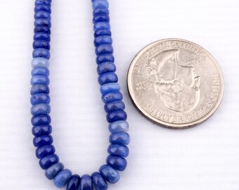 Blue Ethiopian Opal Rondelle Beads, Rare Gemstone Strand