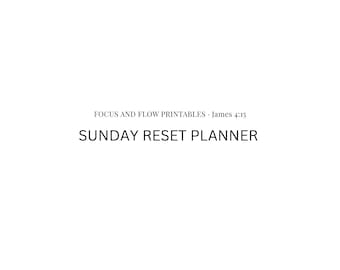 Sunday Reset Planner PDF | Christian Weekly Reset | Faith Reflection Planner