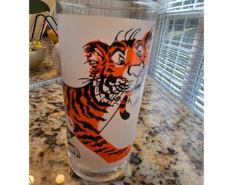 Vintage Exxon Put a Tiger in Your Tank Matglazen beker Collectible Mascot