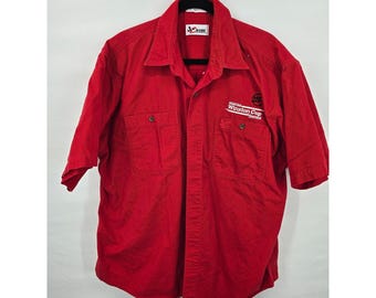 Chase Authentics NASCAR Winston Cup Series Red Shirt Mens XL Short Sleeve Cotton