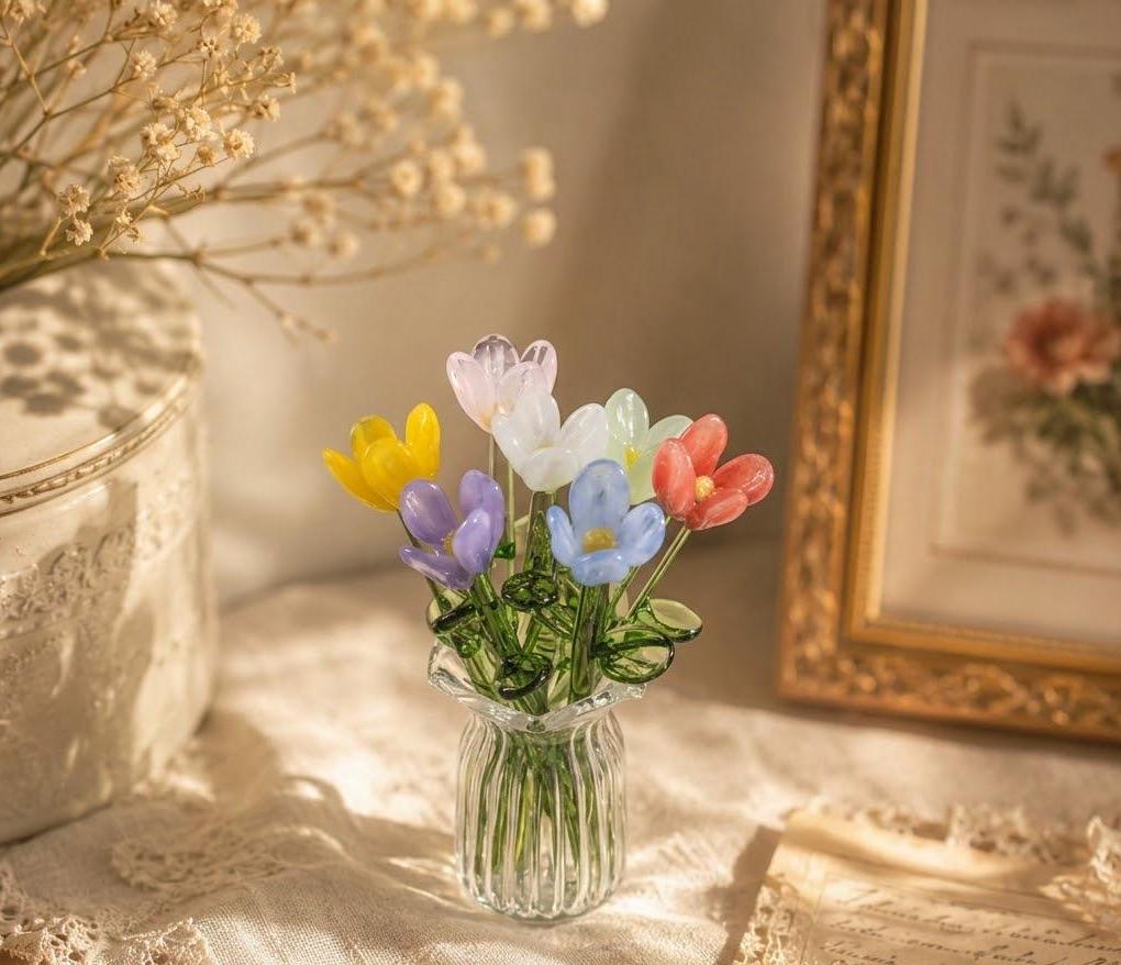ミニガラスの花 - Etsy 日本