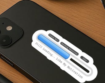 Pegatinas troqueladas de barra de carga motivacional / Pegatina inspiradora