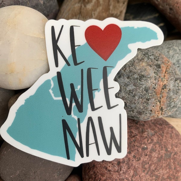 Keweenaw vinyl sticker | waterproof sticker | laptop sticker | yooper | UP | Upper Peninsula | Michigan | decal |  Keweenaw Peninsula