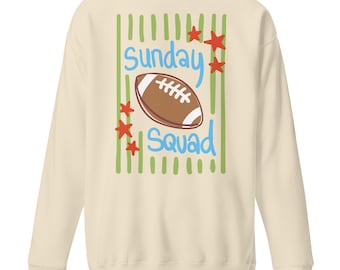Sunday Squad Football Game Day Sweatshirt  Comfort Colors Graphic Tee