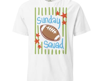 Comfort Colors Fall Football Game Day Sunday Squad Graphic Tshirt