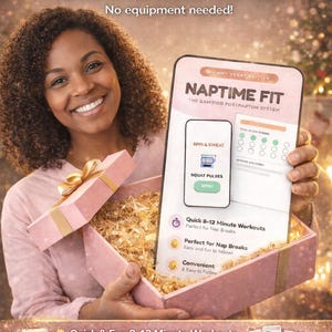 Naptime Fit postpartum-workoutplan | Thuisroutine zonder apparatuur | Digitale planner en tracker