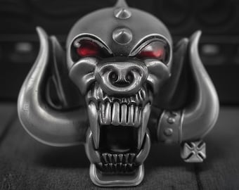 Gothic Skull Belt Buckle Silver Metal | Western Biker Steampunk Buckle | Designer Skull Belt Buckle for Men