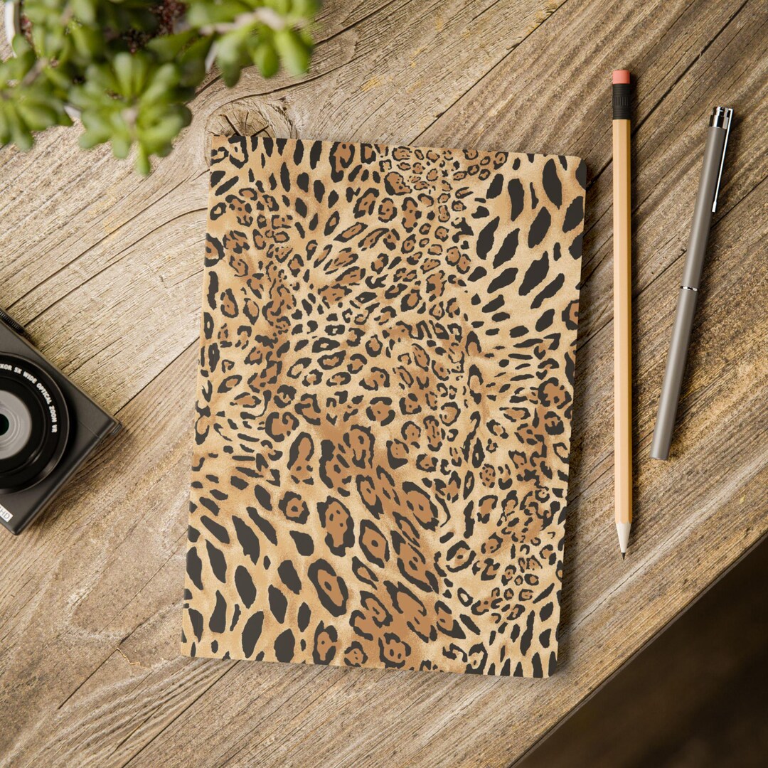 Leopard Print Notebook Softcover Journal | Animal Print Pattern - Etsy