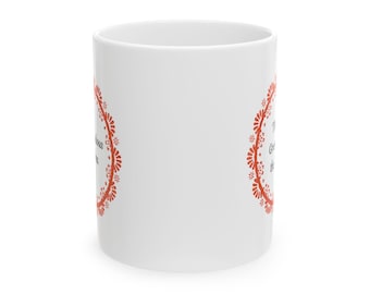 Grandma Coffee Mug, Floral Wreath Design