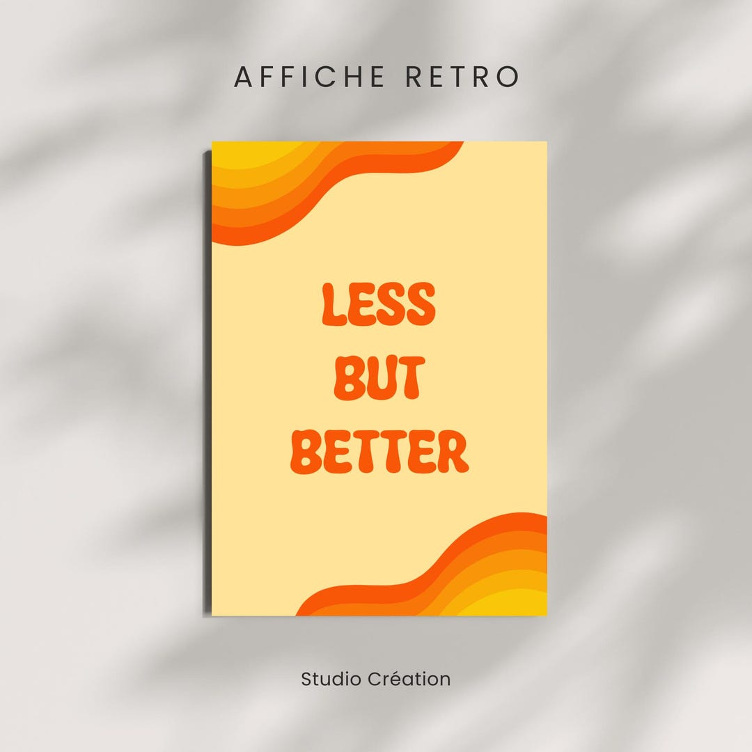 Less Customizable Customizable LESS BUT BETTER Poster – Minimalist Poster – Motivational ...