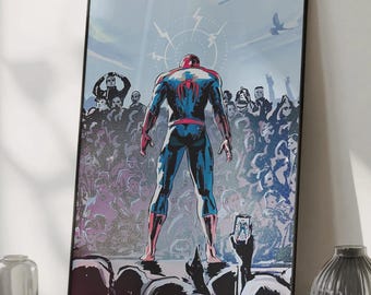 スパイダーマン ブランドニューデイ ポスター - 美しいマーベル ウォールアート、最新予告編スーパーヒーロープリント、モダンなコミックブック ホームデコレーション