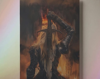 Aelin Galathynius Throne of Glass Poster - Fireheart Wall Art, Digital Download Bookish Print, Terrasen Queen Decor, Instant Printable Art