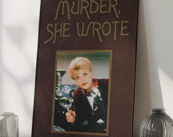 Jessica Fletcher Murder She Wrote Poster - Cabot Cove Art Print, Mystery Author Decor