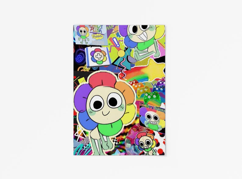 Dandys World Poster Roblox Aesthetic, Colorful Gamer Wall Art, Dandy ...
