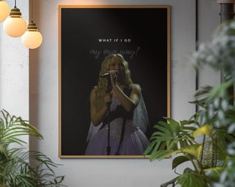 Freya Skye “What If I Go My Own Way?” Poster, Inspirational Singer Wall Art, Pop Music Decor