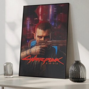 Cyberpunk 2077 V & Johnny Silverhand Poster - Night City Gaming Poster, Sci-Fi Dekor Bild 5