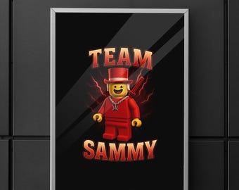 Poster Roblox Team Sammy / Meme Art Steal a Brainrot / Stampa murale Roblox per bambini divertenti / Decorazione estetica Brainrot