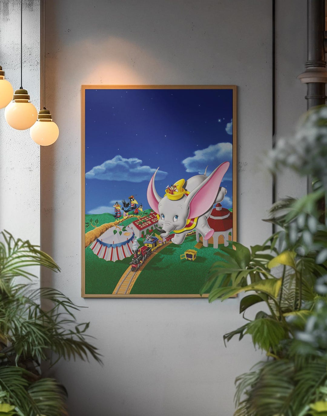 Dumbo Vintage Disney Movie Poster Classic Elephant Dumbo Wall Art ...