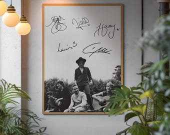 Signed One Direction Poster | Vintage 1D Wall Art | Harry Zayn Malik Liam Payne | Band Room Decor