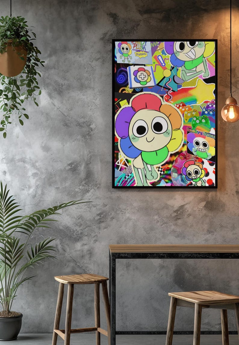 Dandys World Poster Roblox Aesthetic, Colorful Gamer Wall Art, Dandy ...