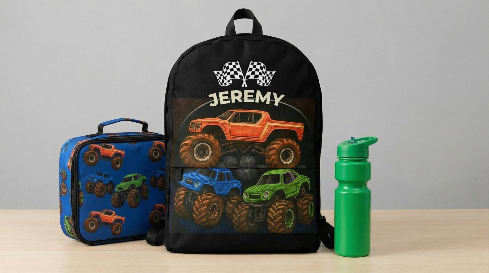 Side view of the backpack showing the mesh back panel and adjustable straps