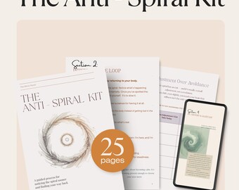 The Anti-Spiral Kit | CBT-Informed Anxiety Workbook | Calm Nervous System Tool | Digital Spiral Interruption Guide