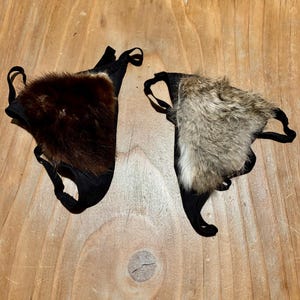 Signature Duo Gift Set - Two Handcrafted Vintage Fur Merkins by Beaver Chic